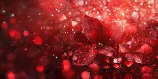 夢(mèng)幻紅花朵朵閃光背景