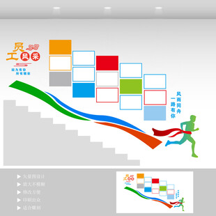員工風采樓梯文化墻