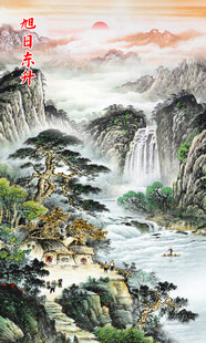竖幅山水画