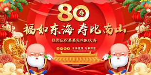 80壽宴喜慶背景