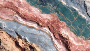 多彩紋理巖石大理石