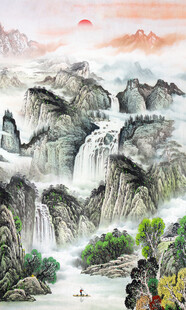 玄關(guān)山水畫