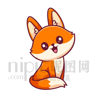可愛狐貍卡通形象