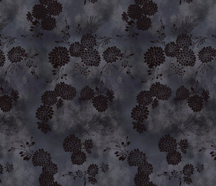 深灰墨點(diǎn)抽象花卉紋理圖案