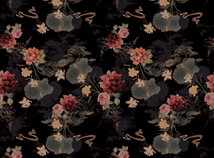 復(fù)古花卉圖案背景