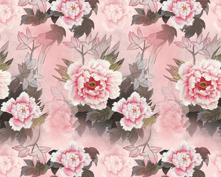 粉色花卉圖案無(wú)縫背景