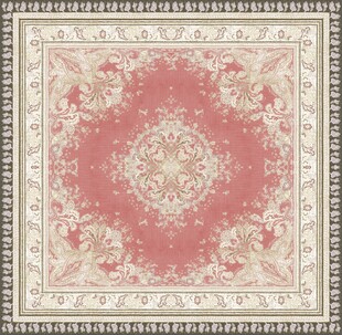 復(fù)古風(fēng)粉色花紋精美地毯