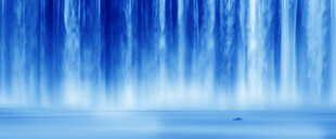 高山流水瀑布山水圖