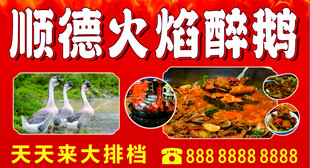 順德火焰醉鵝美食宣傳圖