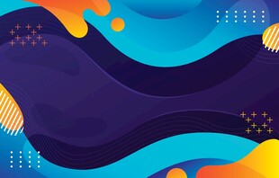 漸變波浪抽象背景圖案