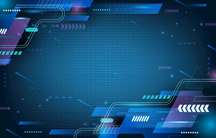 科技感藍色虛擬界面背景