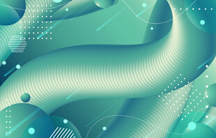 抽象動感曲線海洋風圖案