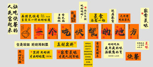 快餐文化墻  自助快餐  吃飯