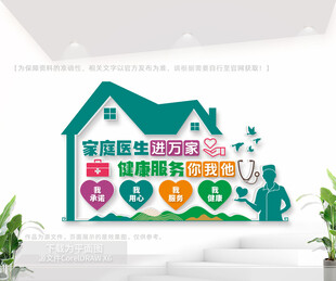 社區(qū)家庭醫(yī)生簽約服務(wù)文化墻