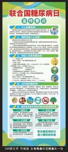 聯(lián)合國糖尿病日宣傳要點(diǎn)展架