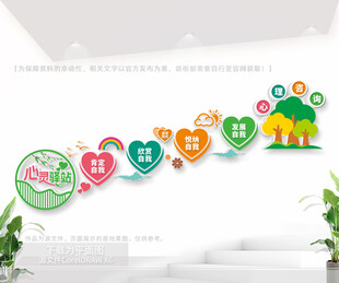 心理咨詢室樓梯文化墻