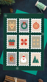 圣誕節(jié)郵票貼紙