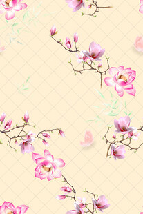 粉色花卉圖案背景紋理