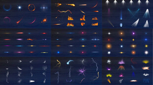 PPT光效素材可導PNG使用方