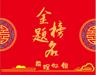 金榜題名喜慶背景圖