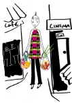 卡通女性人物漫画