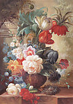 无框画 油画 油画花卉