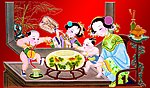 吉祥图案人物公仔金玉满堂