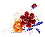 彩色的花