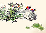 国画 双息图