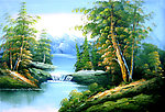 漂亮的风景油画