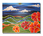 鲜花油画