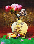 古典艺术花瓶油画装饰