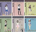 封面设计 韩国卡通女孩 卡通本子图片（时尚女孩）