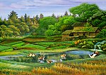 田园风景油画