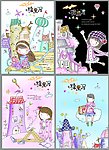 素描可爱卡通女孩子本本封面