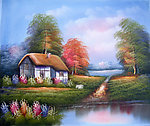 欧美手绘风景油画