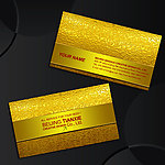 金色 高档名片 尊贵名片PSD模板下载