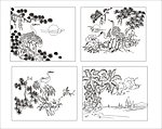 松鹤延年 玻璃花纹