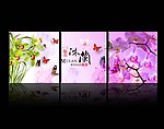 沐兰花开无框画 设计