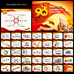 庆祝中国共产党建党90周年ppt模板