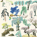 手绘古画