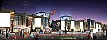 高层住宅商业裙房夜景效果图