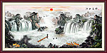 风景画 聚宝盆国画