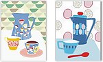 茶杯 茶壶 勺子 厨房餐具 无框画