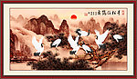 国画 中国画 松鹤延年