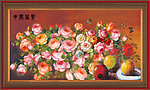 油画 花开富贵