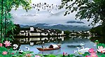 宏村风光山水画