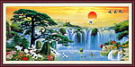 油画 迎客松
