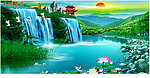 山水瀑布 世外桃源 流水生财