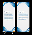 蓝色大气展板模版